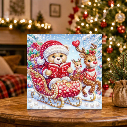 Teddy's Storybook Sleigh Ride pearl painting – image 5