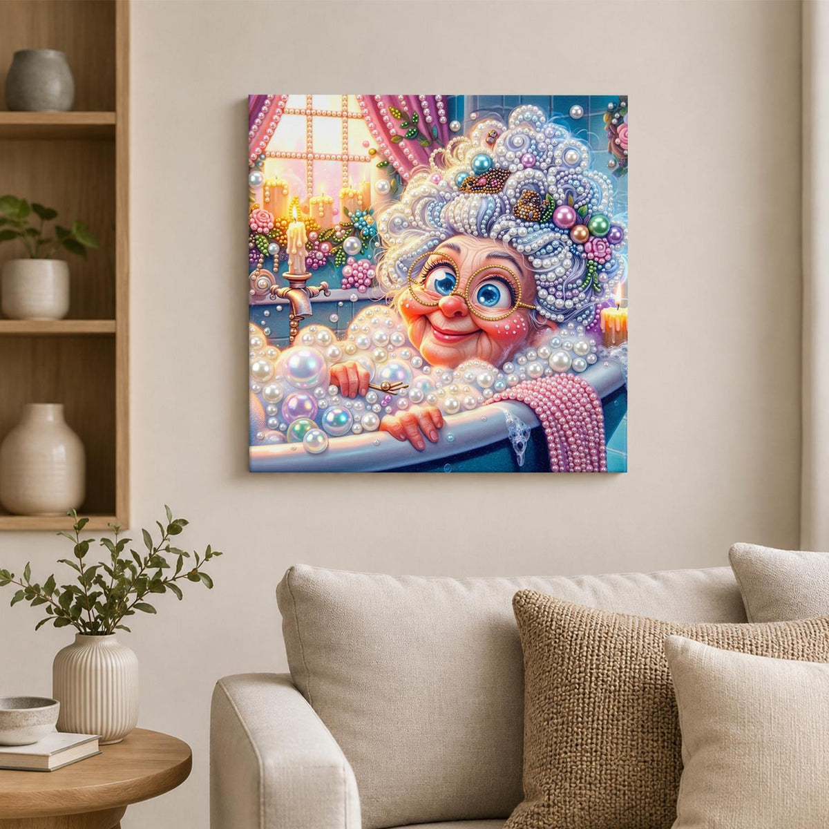 Bubble Bath Granny pearl painting – image 2