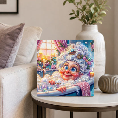 Bubble Bath Granny pearl painting – image 4