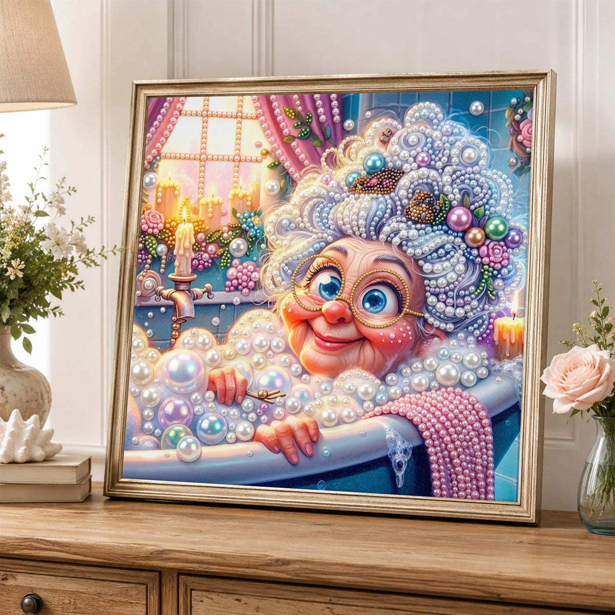 Bubble Bath Granny pearl painting – image 5