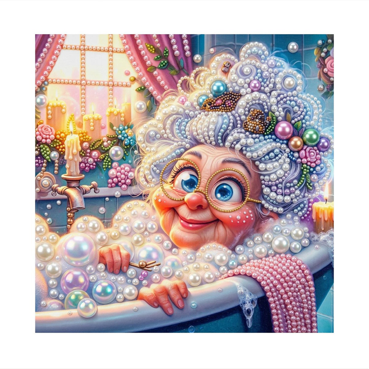 Bubble Bath Granny pearl painting – image 11
