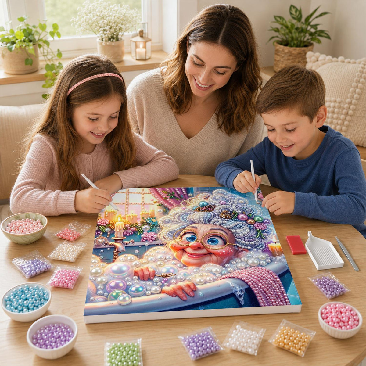Bubble Bath Granny pearl painting – image 15