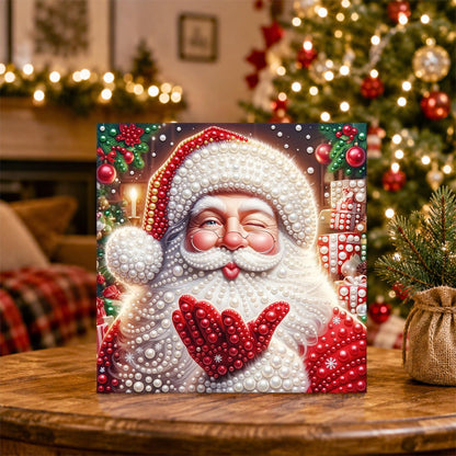 Santa Sending Heart Mittens pearl painting – image 5