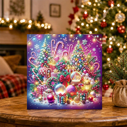 Neon Snow Globe Wonderland pearl painting – image 5