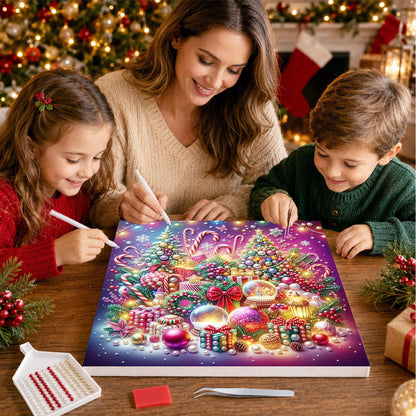 Neon Snow Globe Wonderland pearl painting – image 15