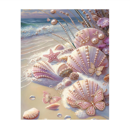 Butterfly Shells at Low Tide pearl painting – image 11