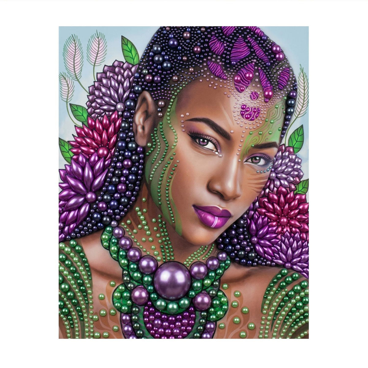 Purple Bloom Braided Beauty pearl painting – image 11
