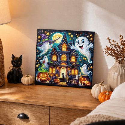 Grinning Ghosts and Spooky Manor pearl painting – image 2