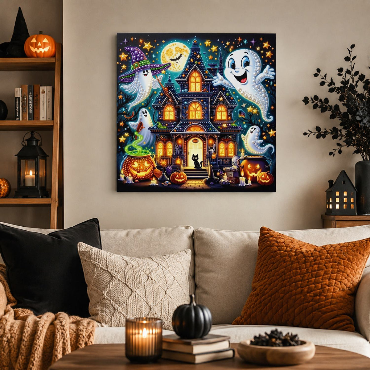 Grinning Ghosts and Spooky Manor pearl painting – image 3