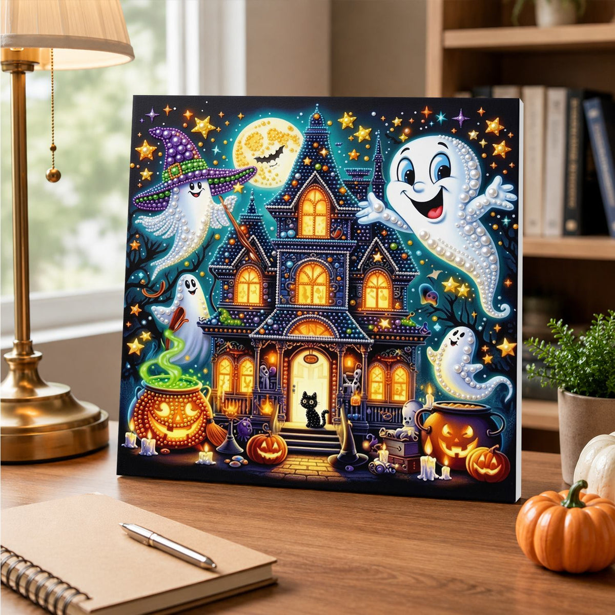 Grinning Ghosts and Spooky Manor pearl painting – image 5