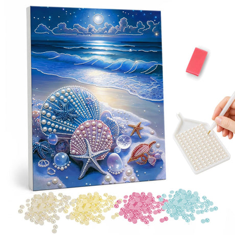 Blue Ocean Seashell Pearl Painting Kit pearl painting – image 1