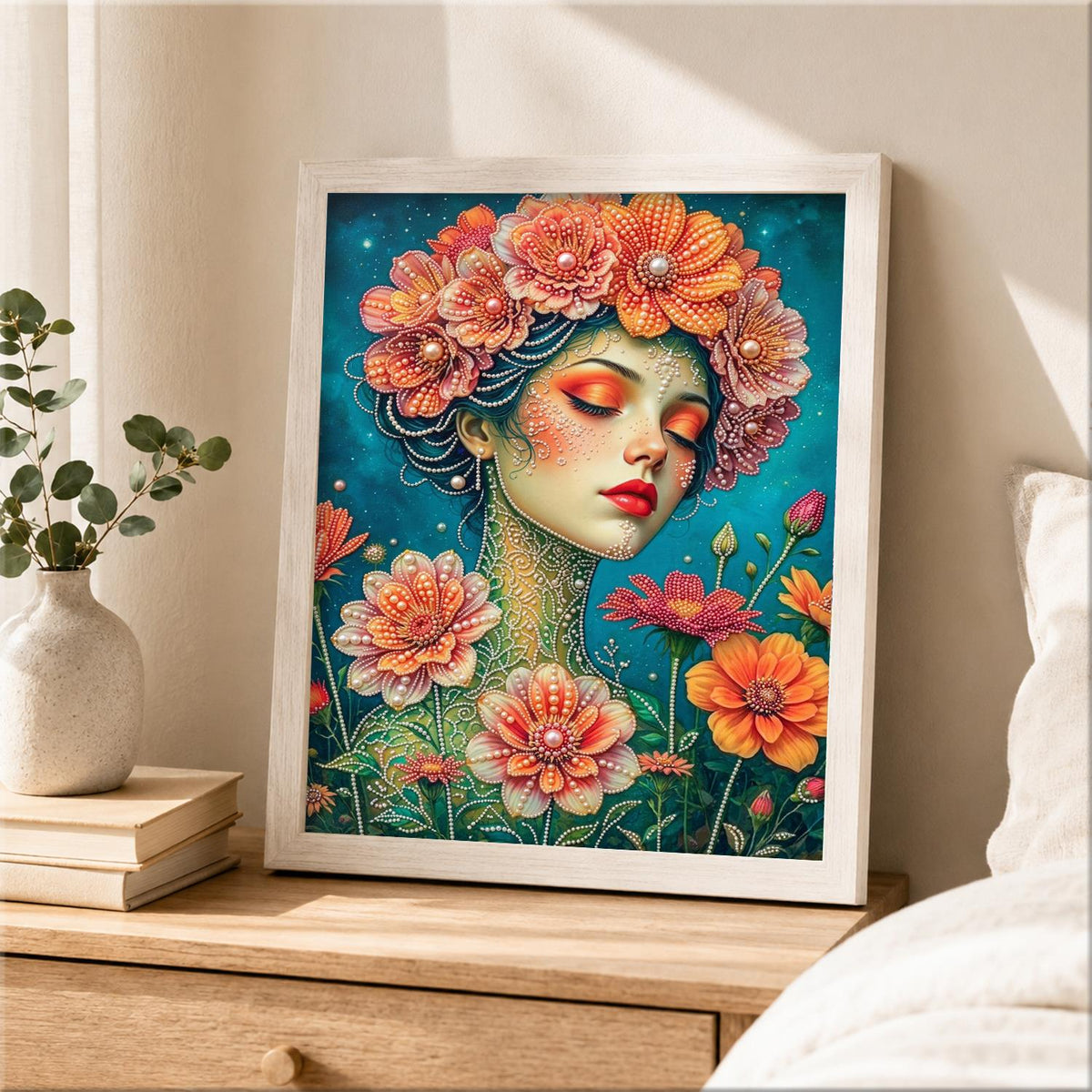 Peach Blossom Crown Dreamer pearl painting – image 2