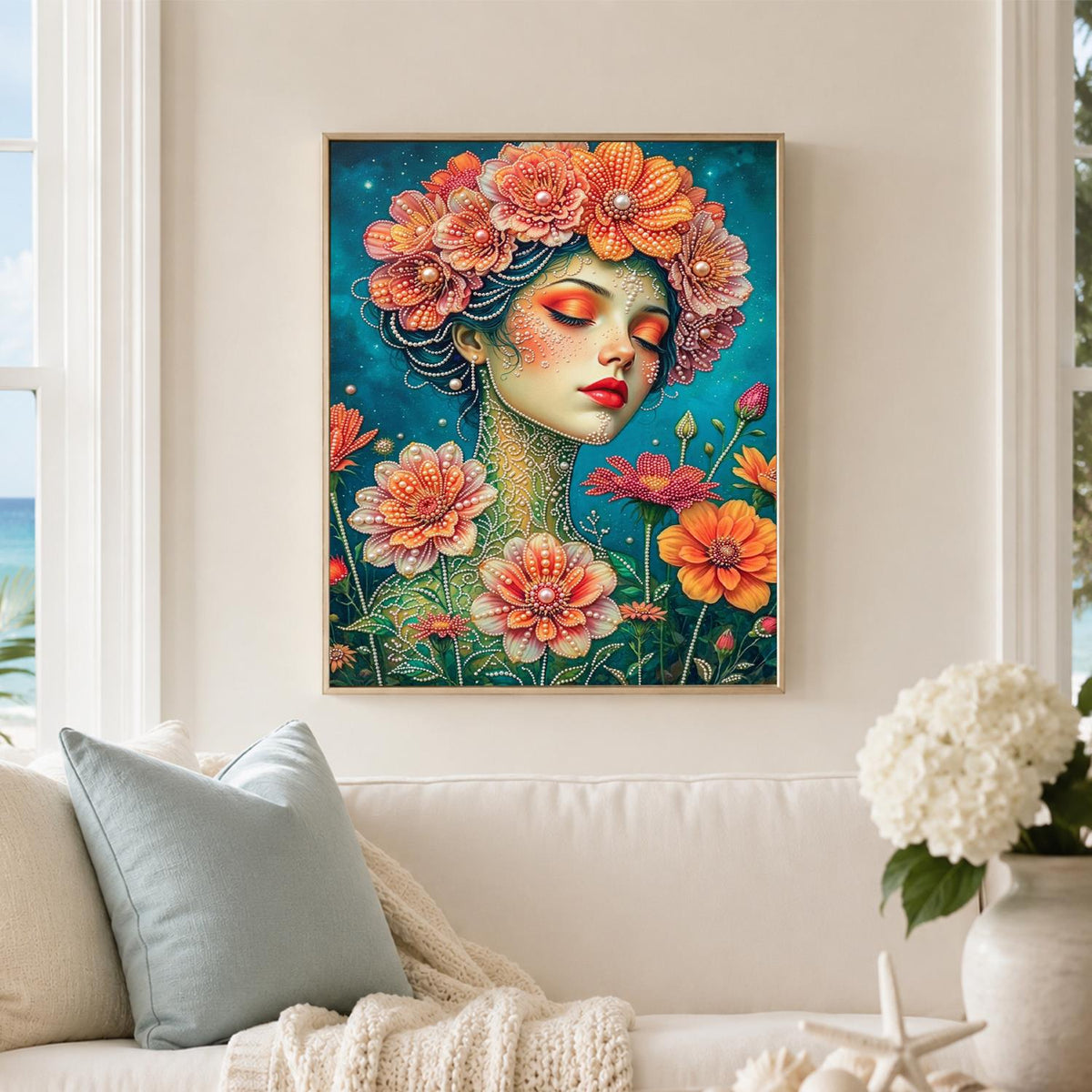 Peach Blossom Crown Dreamer pearl painting – image 3