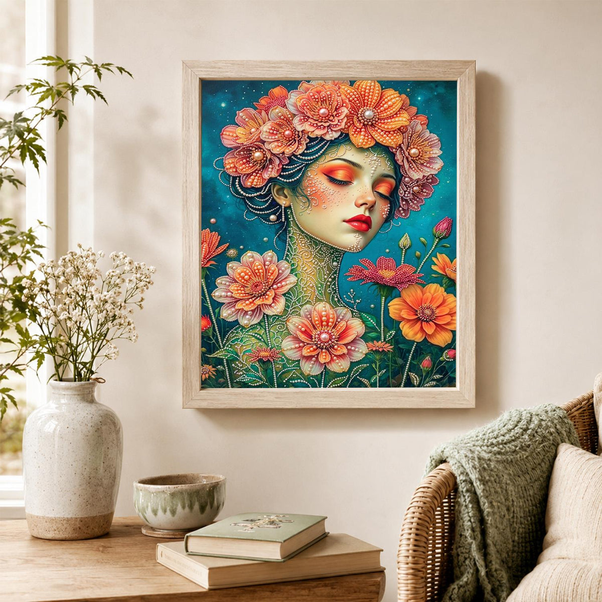 Peach Blossom Crown Dreamer pearl painting – image 4