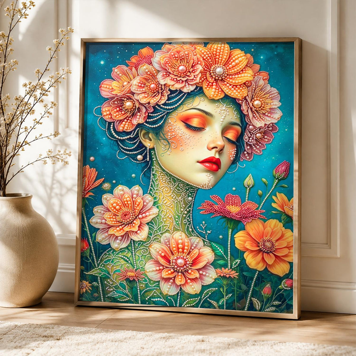 Peach Blossom Crown Dreamer pearl painting – image 5