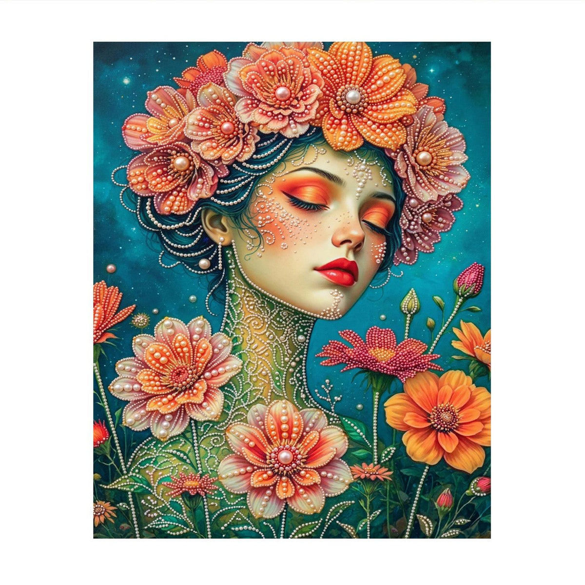 Peach Blossom Crown Dreamer pearl painting – image 11