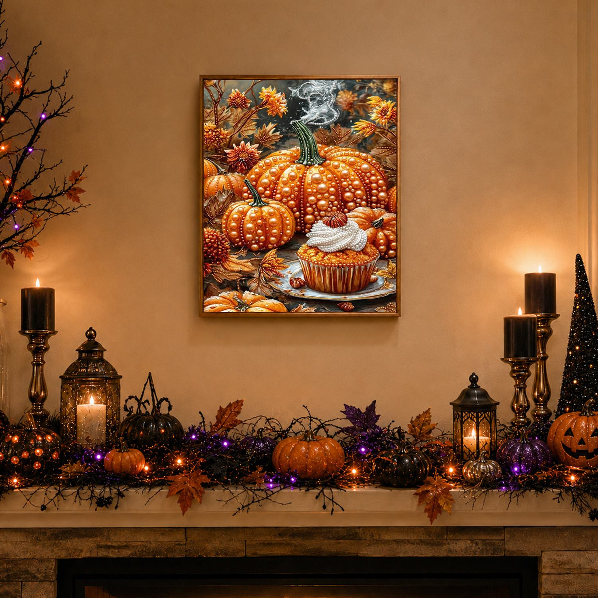 Pumpkin Spice Cupcake Harvest pearl painting – image 3
