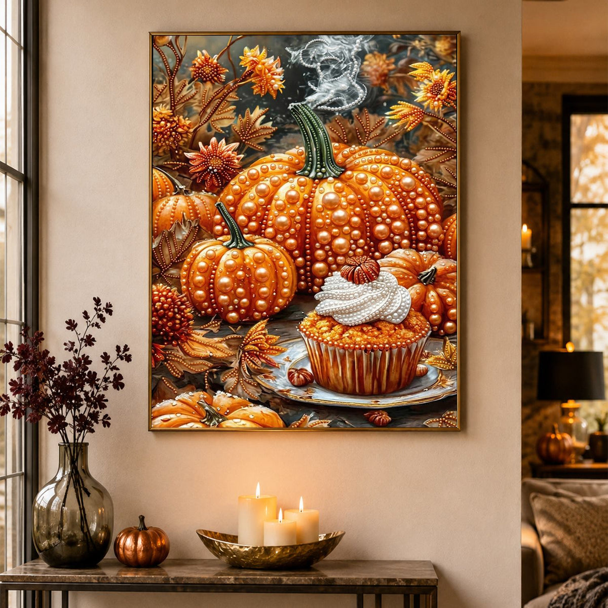 Pumpkin Spice Cupcake Harvest pearl painting – image 4