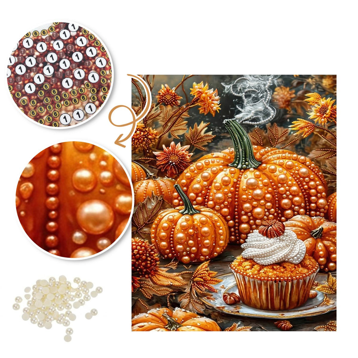 Pumpkin Spice Cupcake Harvest pearl painting – image 6