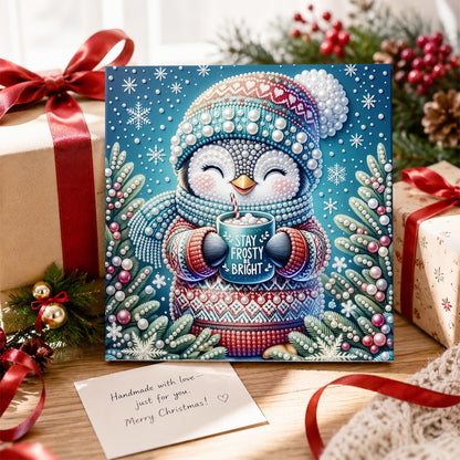 Penguin with a Cocoa Mug pearl painting – image 2