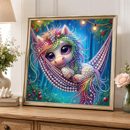 Unicorn Napping in a Hammock pearl painting – image 5