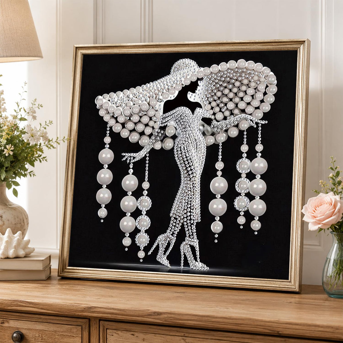 Silhouette Lady in High Heels pearl painting – image 5