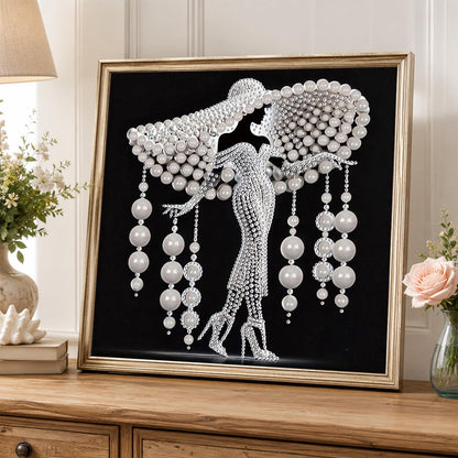 Silhouette Lady in High Heels pearl painting – image 5
