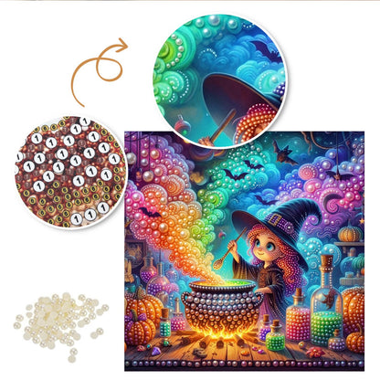 Little Witch's Rainbow Brew pearl painting – image 6