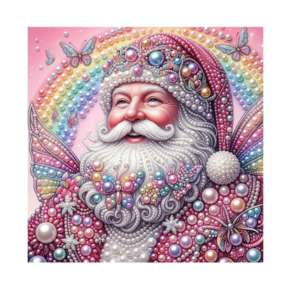 Rainbow Fairy-Winged Santa pearl painting – image 11