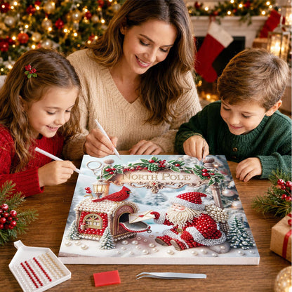Santa's Mailbox and Cardinal pearl painting – image 15