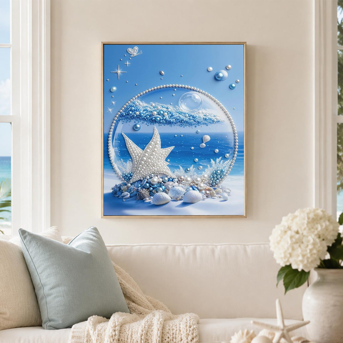 Starfish in an Ocean Bubble pearl painting – image 3
