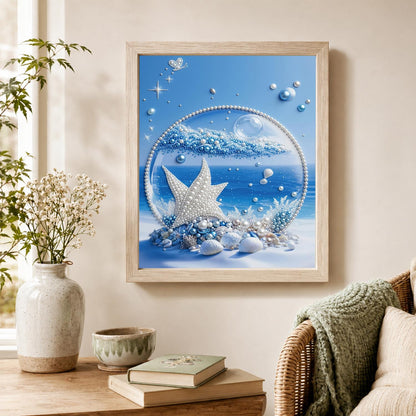 Starfish in an Ocean Bubble pearl painting – image 4