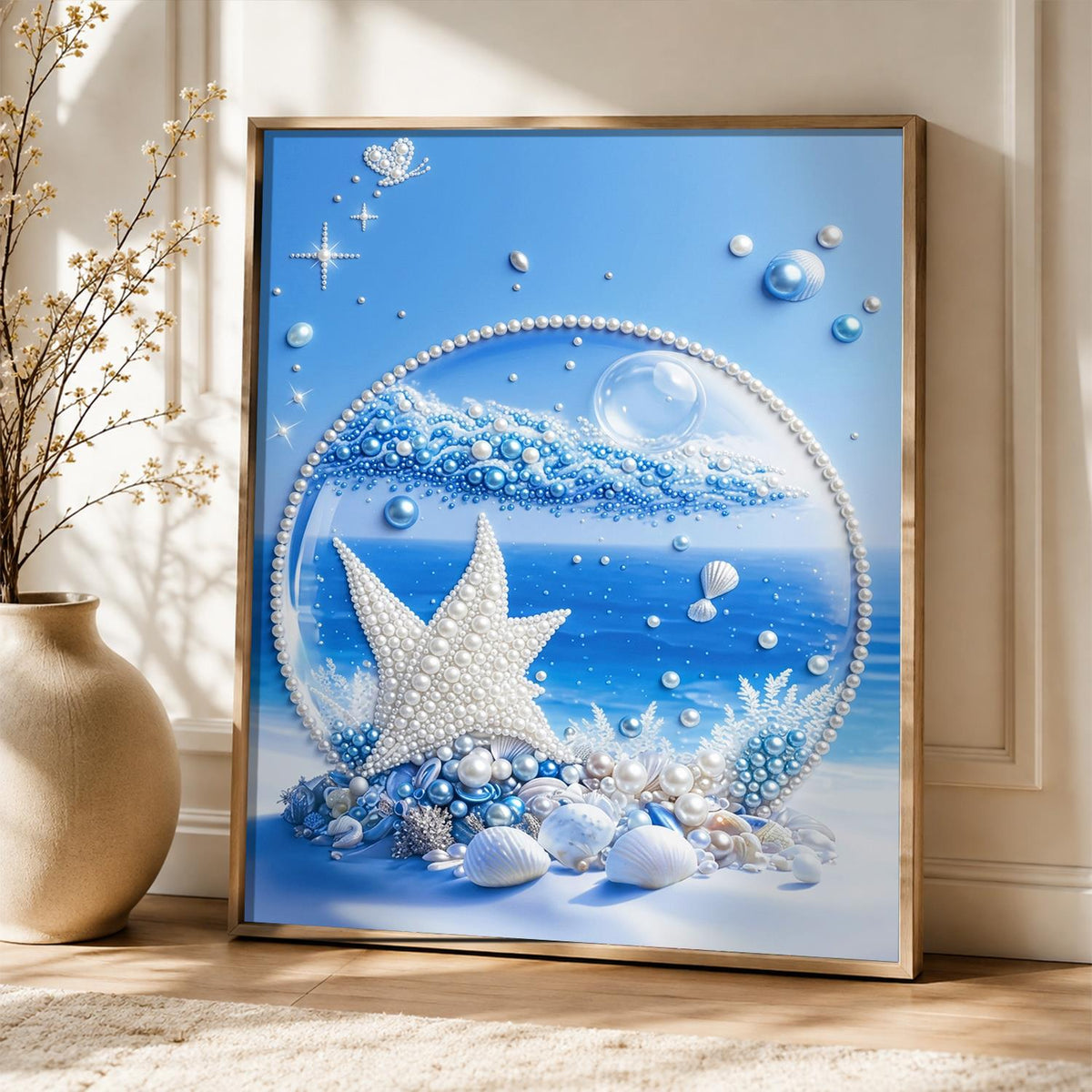 Starfish in an Ocean Bubble pearl painting – image 5