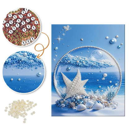 Starfish in an Ocean Bubble pearl painting – image 6