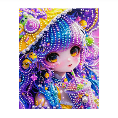 Bubble Tea Galaxy Girl pearl painting – image 11