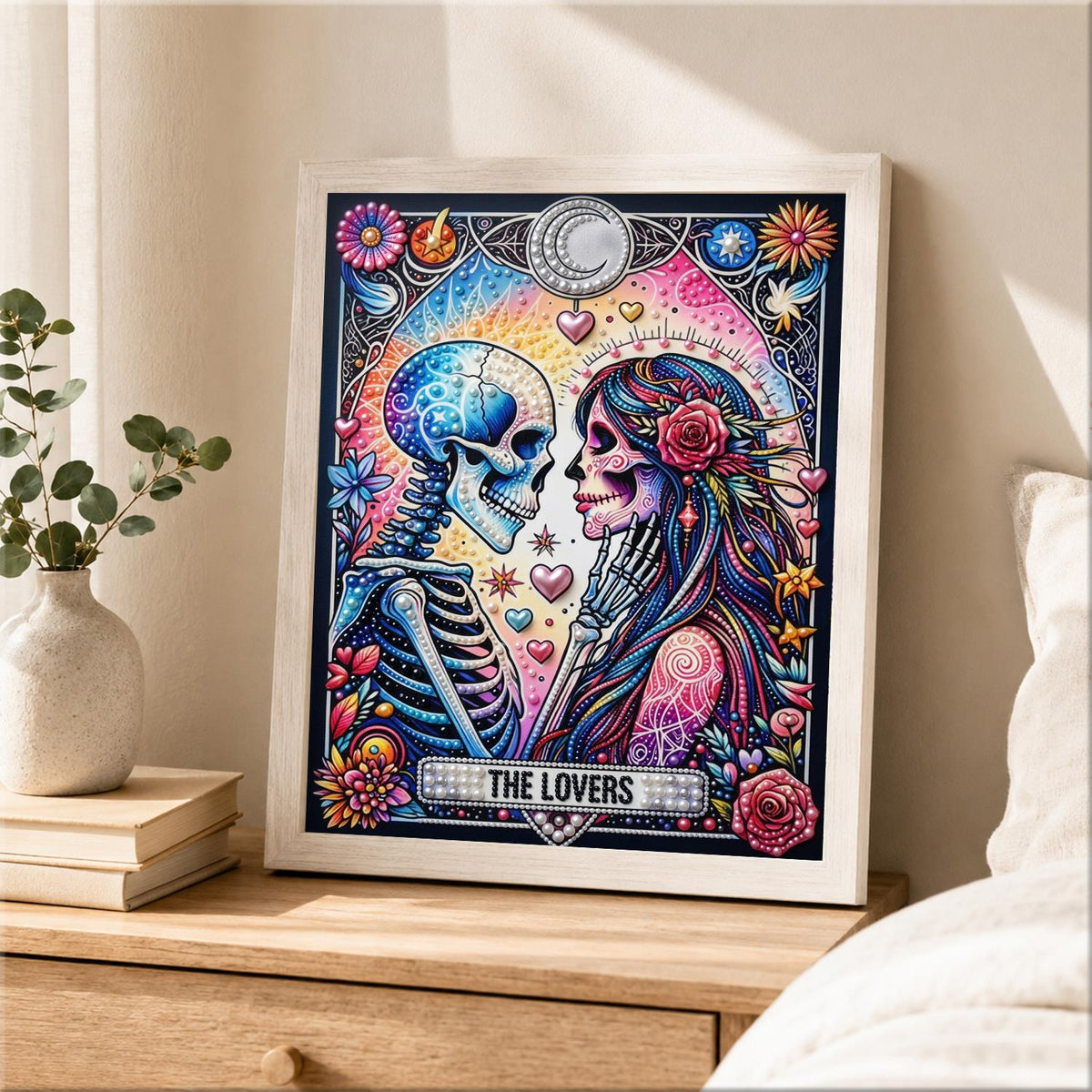 Skeleton Sweethearts Tarot pearl painting – image 2