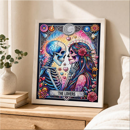 Skeleton Sweethearts Tarot pearl painting – image 2