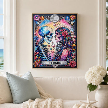 Skeleton Sweethearts Tarot pearl painting – image 3