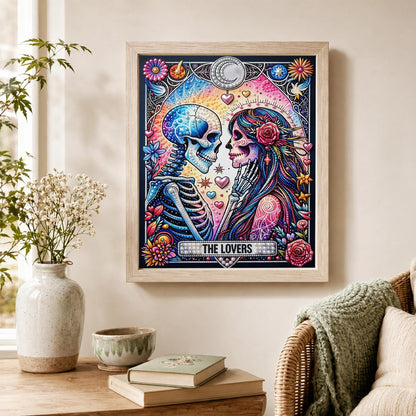 Skeleton Sweethearts Tarot pearl painting – image 4