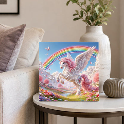 Winged Unicorn Above the Valley pearl painting – image 4