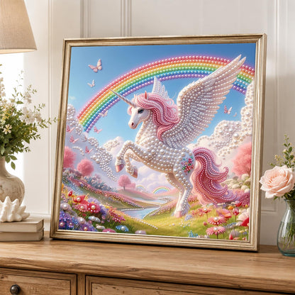 Winged Unicorn Above the Valley pearl painting – image 5