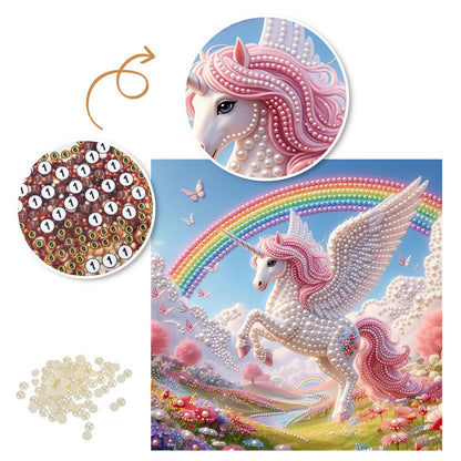 Winged Unicorn Above the Valley pearl painting – image 6