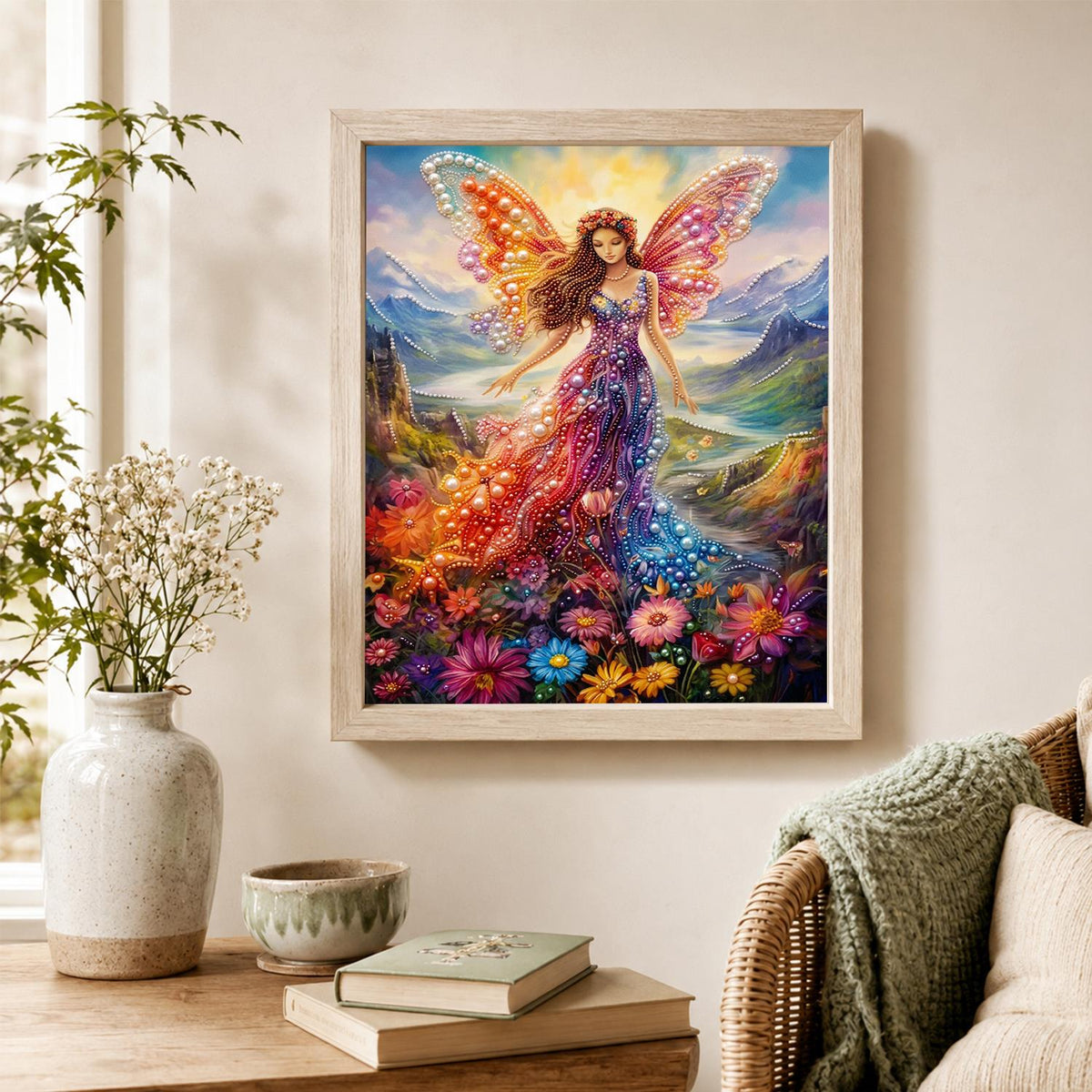 Fairy of the Mountain Meadow pearl painting – image 4