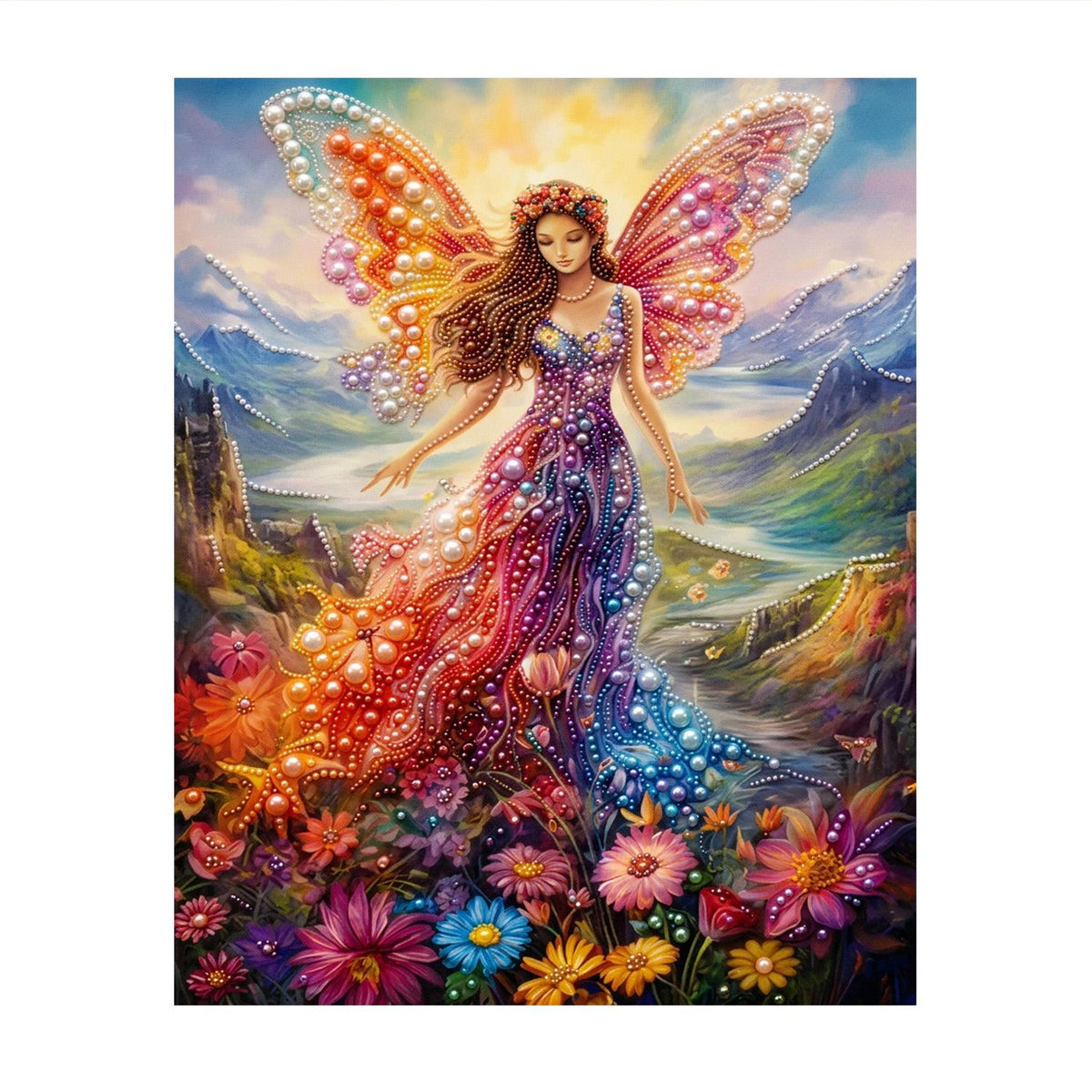 Fairy of the Mountain Meadow pearl painting – image 11