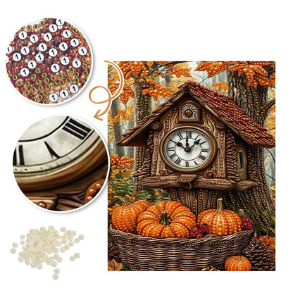 Cuckoo Clock Cottage in Autumn pearl painting – image 6