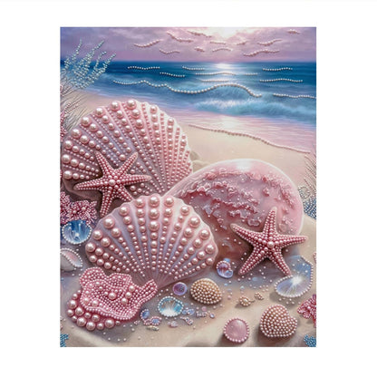Blush Pink Shells on the Sand pearl painting – image 11