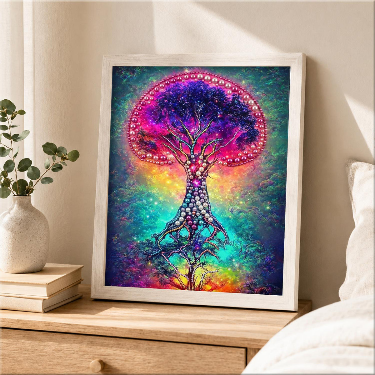 Violet Crown Tree in Rainbow Mist pearl painting – image 2