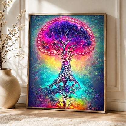 Violet Crown Tree in Rainbow Mist pearl painting – image 5