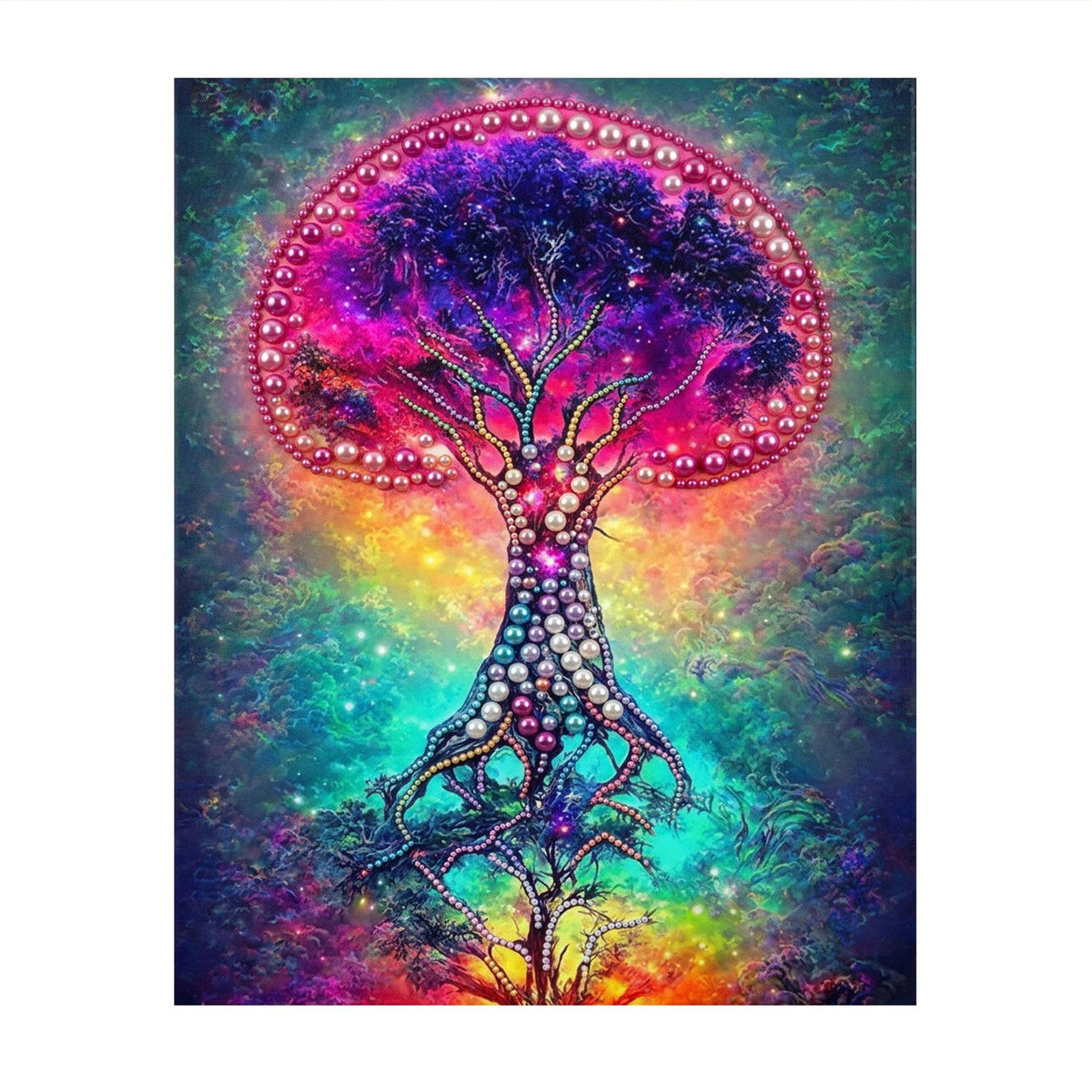 Violet Crown Tree in Rainbow Mist pearl painting – image 11