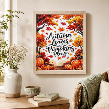 Pumpkins Please Fall Lettering pearl painting – image 4
